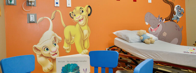 Pediatric treatment room at Memorial Village ER in Houston